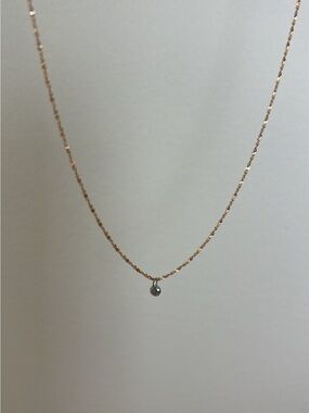 Drilled salt and pepper natural diamond pendant / charm